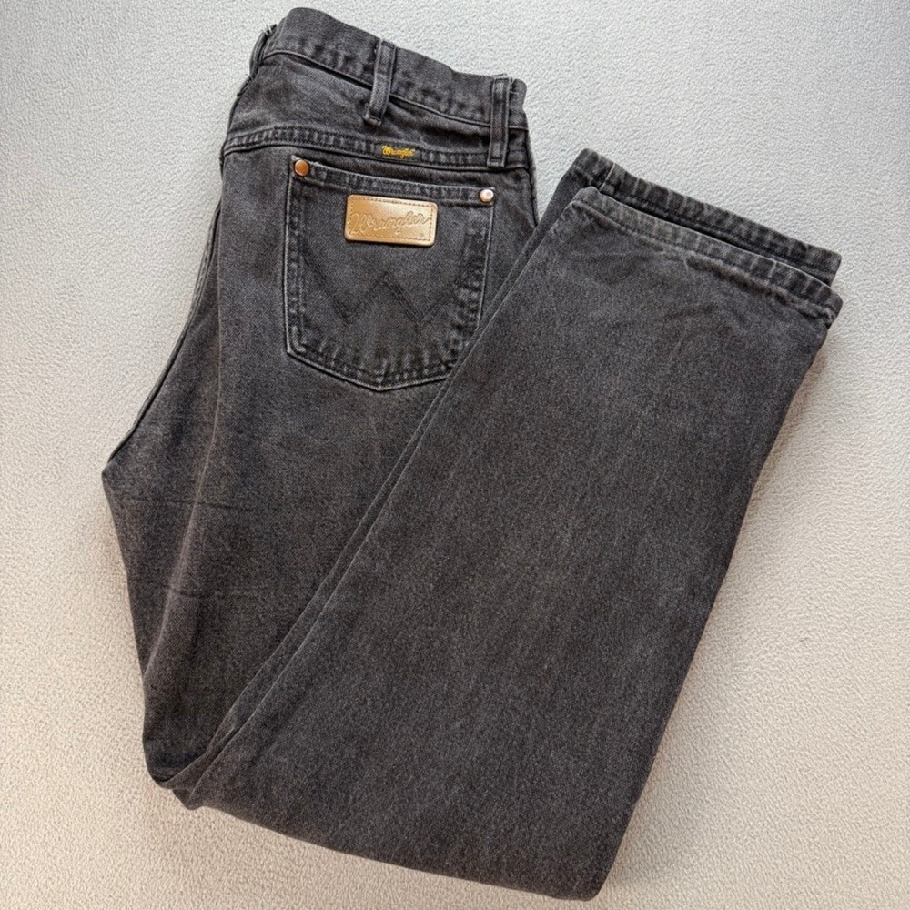 Wrangler Cowboy Cut Jeans Straight Leg 13MWZ 36x30 (FIT 34x30) Black Denim Rodeo